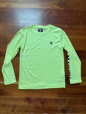Hurley Boys UPF 50 Nike Dri-fit Longsleeve Surf Shirt Size Medium